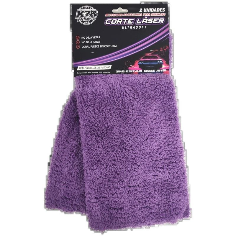 Microfibra Profesional - Corte Láser - Ultra Soft - 350 GSM Pack x 2 K78 — venta mayorista en Salta
